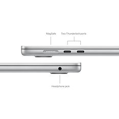 Apple MacBook Air 15" M3 8 Gt, 2 Tt 2024 -kannettava, hopea (MRYQ3), kuva 7