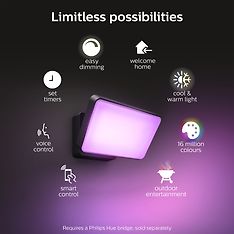 Philips Hue Discover Outdoor -älyvalonheitin, musta, 2300 lm, kuva 14