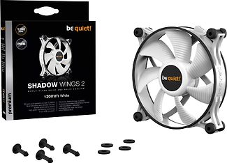 be quiet! Shadow Wings 2 PWM -tuuletin, 120 mm, valkoinen, kuva 5