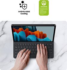 Samsung Galaxy Tab S7 | S8 - Book Cover Keyboard Slim -näppäimistökuori, Galaxy Tab S7 / S8, musta, kuva 5