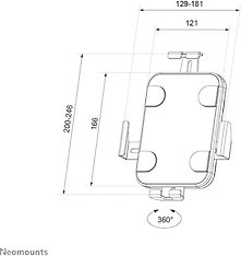 Neomounts by Newstar WL15-625WH1 -tablettiteline seinälle, valkoinen, kuva 15