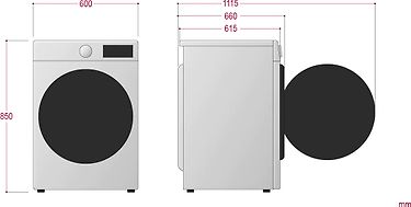 LG F4Y5LYP0W -pyykinpesukone ja LG RH80V9AV7N -kuivausrumpu, kuva 34