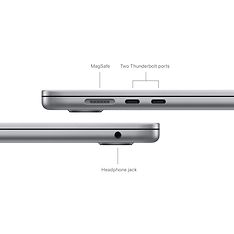 Apple MacBook Air 15" M3 16 Gt, 256 Gt 2024 -kannettava, tähtiharmaa (MRYM3), kuva 7