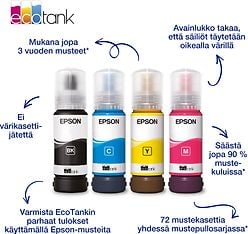 Epson 104 EcoTank -mustepullo, syaani, kuva 2