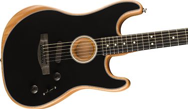 Fender American Acoustasonic Stratocaster -sähkökitara, Black, kuva 3