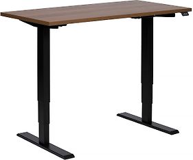 Elfen Ergodesk Basic II -sähköpöytä, 120 x 60 cm, pähkinäkuvio, musta runko, kuva 2