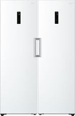 LG GLE71SWCSZ -jääkaappi, valkoinen ja LG GFE61SWCSZ -kaappipakastin, valkoinen