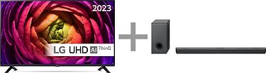 LG UR7300 65" 4K LED TV + LG S90QY 5.1.3 Dolby Atmos Soundbar -tuotepaketti