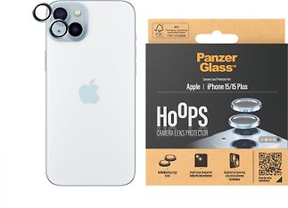 PanzerGlass Hoops -kameran linssinsuoja, iPhone 15 / 15 Plus, sininen, kuva 3