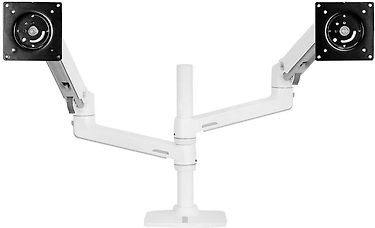Ergotron LX Dual Stacking Arm monitorivarsi, valkoinen, kuva 4