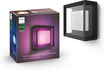 Philips Hue Econic Outdoor-älyseinä/kattovalaisin, musta, litteä, neliö, 26 cm, 1150 lm, kuva 5