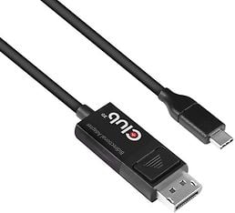Club 3D USB-C -DisplayPort 1.4 -kaapeli, 1,8m, musta