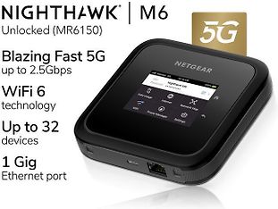 Netgear MR6150 5G/4G/LTE/3G-modeemi ja WiFi6 -reititin, kuva 2