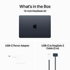 Apple MacBook Air 13" M3 16 Gt, 512 Gt 2024 -kannettava, keskiyö (MXCV3), kuva 9