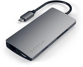 Satechi USB-C Multi-Port Adapter 4K Gigabit Ethernet V2 -adapteri, space gray, kuva 2
