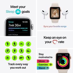 Apple Watch Nike SE (GPS) 40 mm tähtiharmaa alumiinikuori, antrasiitti/musta Nike Sport -ranneke, kuva 7