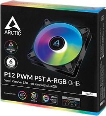 Arctic P12 PWM PST A-RGB 0dB -tuuletin, 120 mm, musta, kuva 3