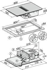 Miele KMDA 7272 FL-U Silence -induktiotaso liesituulettimella, 80 cm, kuva 10