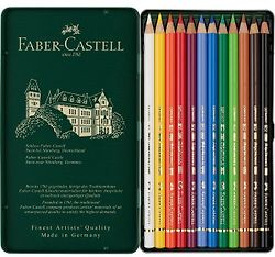 Faber-Castell Polychromos -värikynät peltirasiassa, 12 väriä