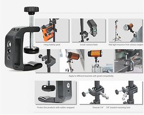 Godox Q-type Multifunctional Clip -salamakiinnike, kuva 3