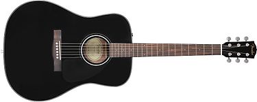 Fender CD-60 Dread V3 DS -teräskielinen akustinen kitara, musta