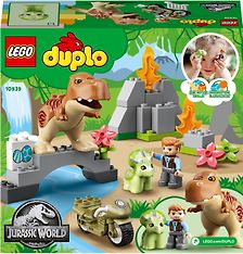 LEGO DUPLO Jurassic World 10939 - Tyrannosaurus rexin ja  Triceratops-dinosauruksen pako – 