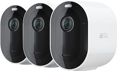 Arlo Pro 4 Spotlight -valvontakamera, 2K QHD, 3 kpl, valkoinen