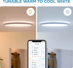 WiZ SuperSlim -kattovalaisin, pyöreä, valkoinen, 16 W, tunable white, Wi-Fi, kuva 9