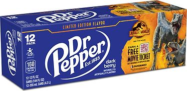 Dr Pepper Dark Berry USA -virvoitusjuoma, 355 ml, 12-pack