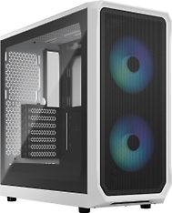 Fractal Design Focus 2 RGB White TG Clear Tint ATX-kotelo ikkunalla, valkoinen