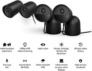 Philips Hue Secure valvontakamera, langallinen, pöytäteline, musta, 1 kpl, kuva 6