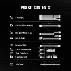 Corsair Premium Individually Sleeved PSU Cables Pro Kit, Type 5, Gen 5 -virtalähteen kaapelisetti, valkoinen, kuva 8