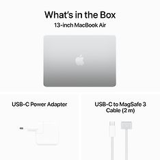 Apple MacBook Air 13" M3 8 Gt, 2 Tt 2024 -kannettava, hopea (MRXR3), kuva 9