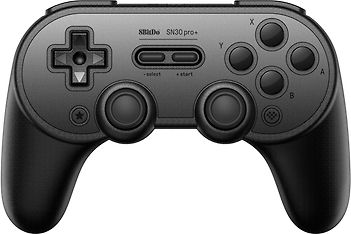 8BitDo SN30 Pro+ Black -peliohjain, Switch / PC / Mac / Android