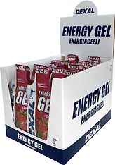 Dexal-energiageeli, vadelma-mansikka + kofeiini, 30 g, 40-pack