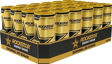 Rockstar Original No Sugar -energiajuoma, 330 ml, 24-pack