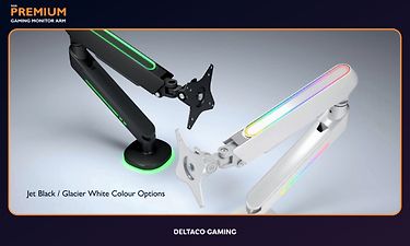 Deltago Gaming Premium RGB -monitorivarsi, valkoinen, kuva 9