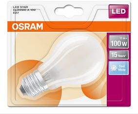 Osram Star LED-lamppu, E27, 11 W, matta, 1521 lm, 4000K, kuva 3