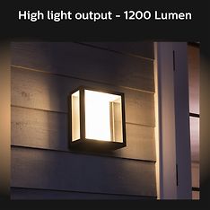 Philips Hue Impress Outdoor-älyseinävalaisin, iso 24 cm, antrasiitti, 24 cm, 1200 lm, kuva 21