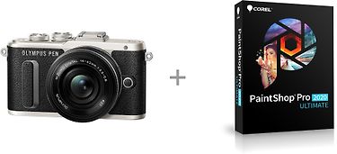 Olympus PEN E-PL8 -mikrojärjestelmäkamera, musta + pannukakkuobjektiivi + Corel PaintShop Pro 2020 Ultimate, kuva 2