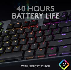 Logitech G915 TKL -pelinäppäimistö, Tactile-kytkimet, musta, kuva 9