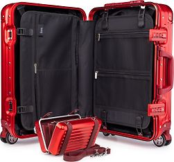 Feru Beverly 54 cm -matkalaukku & pikkulaukku, punainen alumiini, kuva 3