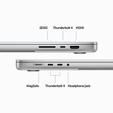 Apple MacBook Pro 16” M3 Max 64 Gt, 4 Tt 2023 -kannettava, hopea (MUW73), kuva 6