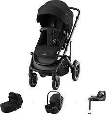 BRITAX RÖMER SMILE 5Z -starttipaketti Space Black, BABY-SAFE PRO -turvakaukalo Space Black ja jalusta