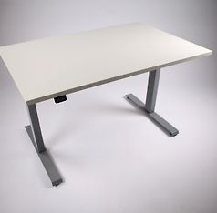 Elfen Ergodesk Grey -sähköpöytä, 120 x 80 cm, harmaa runko, kuva 4