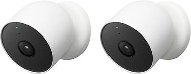 Google Nest Cam -valvontakamera ulko- ja sisäkäyttöön, 2 kpl