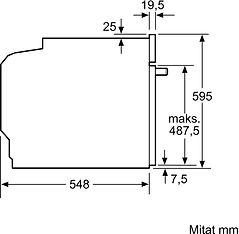 Siemens HB510ABR0S iQ100 -erillisuuni, teräs, kuva 5