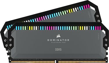 Corsair Dominator Platinum RGB DDR5 5600 MHz CL40 64 Gt -muistimodulipaketti, harmaa, kuva 2
