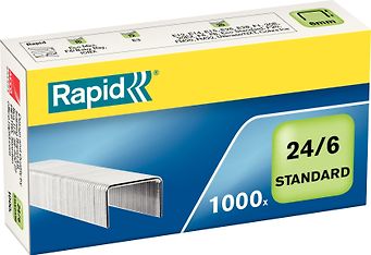 Rapid Standard -niitit 24/6, galvanoitu, 10 pakettia