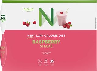 Nutrilett VLCD Raspberry Shake -ateriankorvikepirtelö, 35 g, 20-PACK